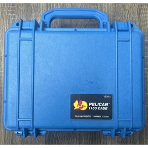 Pelican Hard Case Blue Model 1150 With Foam Camera Ammo Waterproof